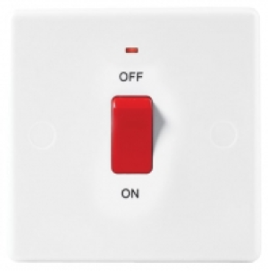 Wickes 45A Switch 1 Gang Slimline White £7.65
