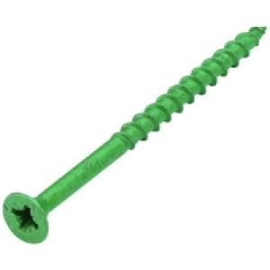 Wickes External Grade Screw - Green No 8 x 63mm Pack of 150