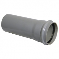 Wickes  FloPlast 110mm Soil Pipe Single Socket 3m - Grey