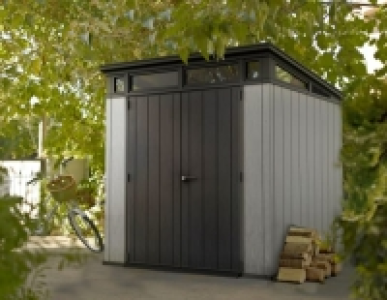 Keter Artisan 7 x 7ft Double Door Pent Outdoor Plastic Garde
