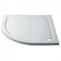 Wickes  Wickes White Cast Stone Quadrant Shower Tray - 800 X 800mm