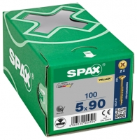 Wickes  Spax Pz Countersunk Yellox Screws - 5x90mm Pack Of 100