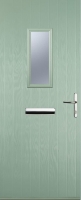 Wickes  Euramax 1 Square Left Hand Chartwell Green Composite Door - 