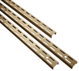 Wickes  Twin Slot Antique Brass Upright Bracket - 1219mm