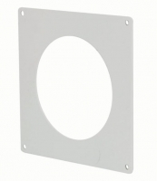 Wickes  Manrose PVC Round Wall Plate - White 100 x 154mm