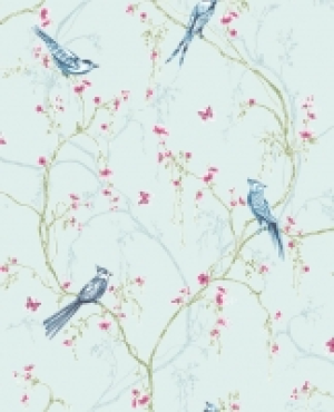 Wickes  Superfresco Easy Songbird Duck Egg Decorative Wallpaper - 10