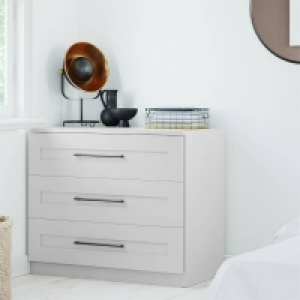 Self Assembly Required Fitted Bedroom Shaker 3 Drawer Chest - Grey