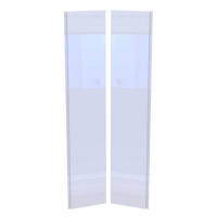 Homebase (h)2128 X (w)892mm Fitted Bedroom Handleless Double Wardrobe Doors - White