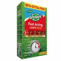 Homebase Coated Lawn Seed Gro-Sure Fast Acting Lawn Seed - 10m² +30% Extra Free