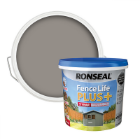 Homebase Water Based Ronseal Fence Life Plus Paint Slate - 5L