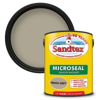 Homebase Water Based Sandtex® Ultra Smooth Masonry Paint French Grey - 5L