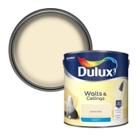 Homebase Dulux Dulux Daffodil White - Matt Emulsion Paint - 2.5L