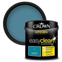 Homebase Interior Crown Easyclean Kitchen Paint Teal 2.5L