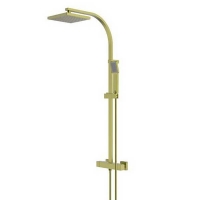 Homebase Brass Bathstore Aero Exposed Thermostatic Shower System Brushed Br