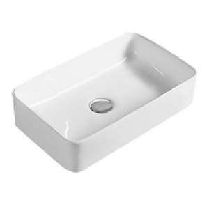 Homebase Vitreous China Bathstore Rectangular Ceramic Wash Bowl