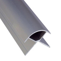 Homebase Alluminium Wetwall External Corner - Satin Anodised