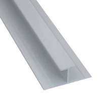 Homebase Aluminium Wetwall H Joint - White