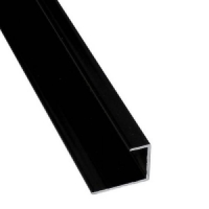 Homebase Aluminium Wetwall Laminate End Cap - Black