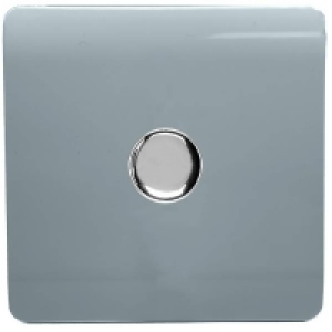Homebase Plastic Trendi Switch 1 Gang 120 Watt LED Dimmer Switch in Cool Grey