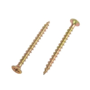 Homebase Yellow Zinc Plated Bugle Head Deck Screw 4 X 50mm 5 £3.50
