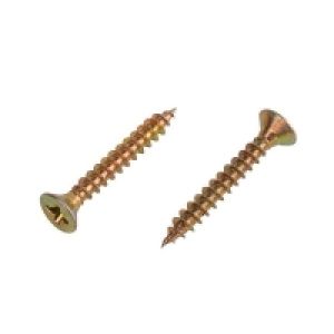 Homebase Carbon Steel Homebase Yellow Zinc Plated Single Thread Screw 4 X 30mm 100