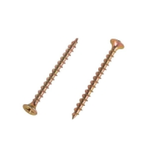 Homebase Carbon Steel Homebase Yellow Zinc Plated Bugle Head Deck Screw 4 X 50mm 2