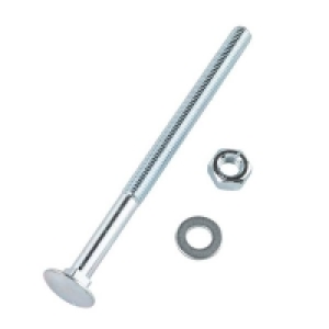 Homebase Carbon Steel Homebase Zinc Plated Coach Bolt M10 150mm 2 Pack