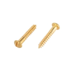 Homebase Brass Homebase Brass Wood Screw Round Head 4 X 25mm 10 Pack