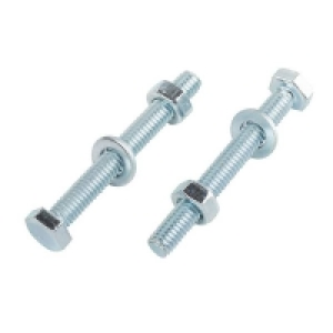 Carbon Steel Homebase Zinc Plated Hex Bolt M6 50mm 10 Pack