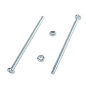 Carbon Steel Homebase Zinc Plated Machine Screw Pan Head M4 75mm 5 Pack