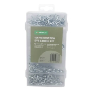 110 X 225 X 30mm 151pcs Screw Eye & Hook Kit