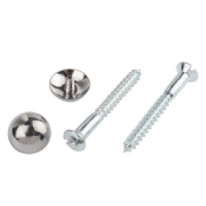 Carbon Steel Homebase Mirror Screw Chrome Plated Round Head 4 X 38mm 4 Pa
