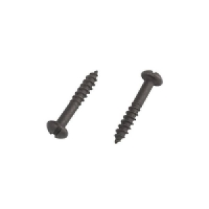 Carbon Steel Homebase Black Wood Screw Round Head 4 X 25mm 10 Pack