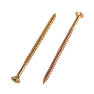Carbon Steel Homebase Yellow Zinc Plated Single Thread Screw 4 X 75mm 100
