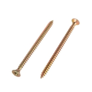 Carbon Steel Homebase Yellow Zinc Plated Single Thread Screw 4 X 65mm 100