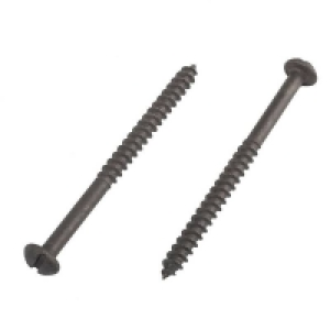 Carbon Steel Homebase Black Wood Screw Round Head 5 X 65mm 10 Pack