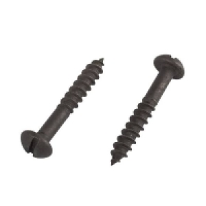 Carbon Steel Homebase Black Wood Screw Round Head 5 X 30mm 10 Pack