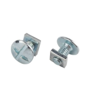 Carbon Steel Homebase Zinc Plated Roof Bolt M6 12mm 10 Pack
