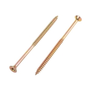 Homebase Carbon Steel Homebase Yellow Zinc Plated Single Thread Screw 5 X 100mm 25