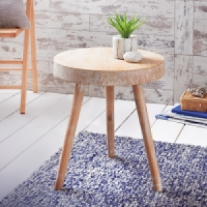 BMStores  Scandi Shore Side Table - White Washed