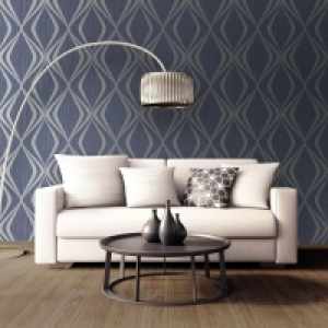 Amelie Geo Wallpaper - Navy