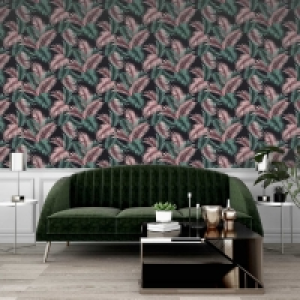 BMStores  Twilight Tropic Wallpaper - Black & Green