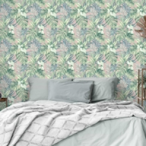 Teeva Jungle Wallpaper - Blush