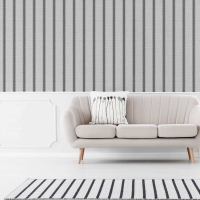 BMStores  Stripe Flat White Wallpaper