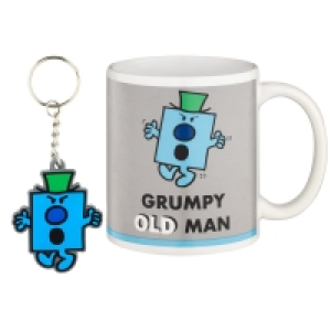 Mr Men Mug & Key Ring - Mr Grumpy