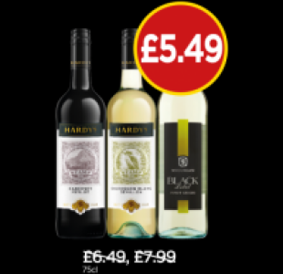 Budgens  Hardys Stamp Cabernet Merlot, Sauvignon Blanc Semillon, McGu