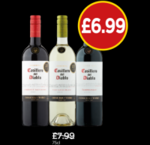 Budgens  Casillero Del Diablo Cabernet Sauvignon, Sauvignon Blanc, Te