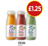 Budgens  Innocent Smoothies Magnificent Mango, Seriously Strawberry, 