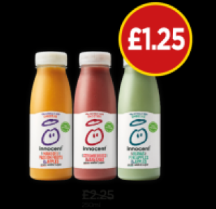 Innocent Smoothies Magnificent Mango, Seriously Strawberry,
