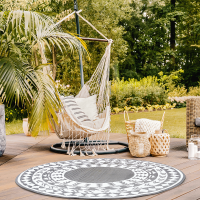 HomeBargains  The Outdoor Living Collection: Outdoor Round Garden Rug - Gr